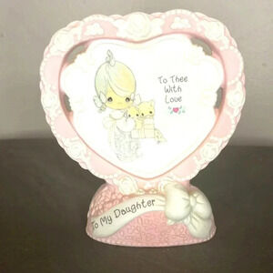 Vintage 1995 Precious Moments To My Daughter To Thee With Love Heart Plaque